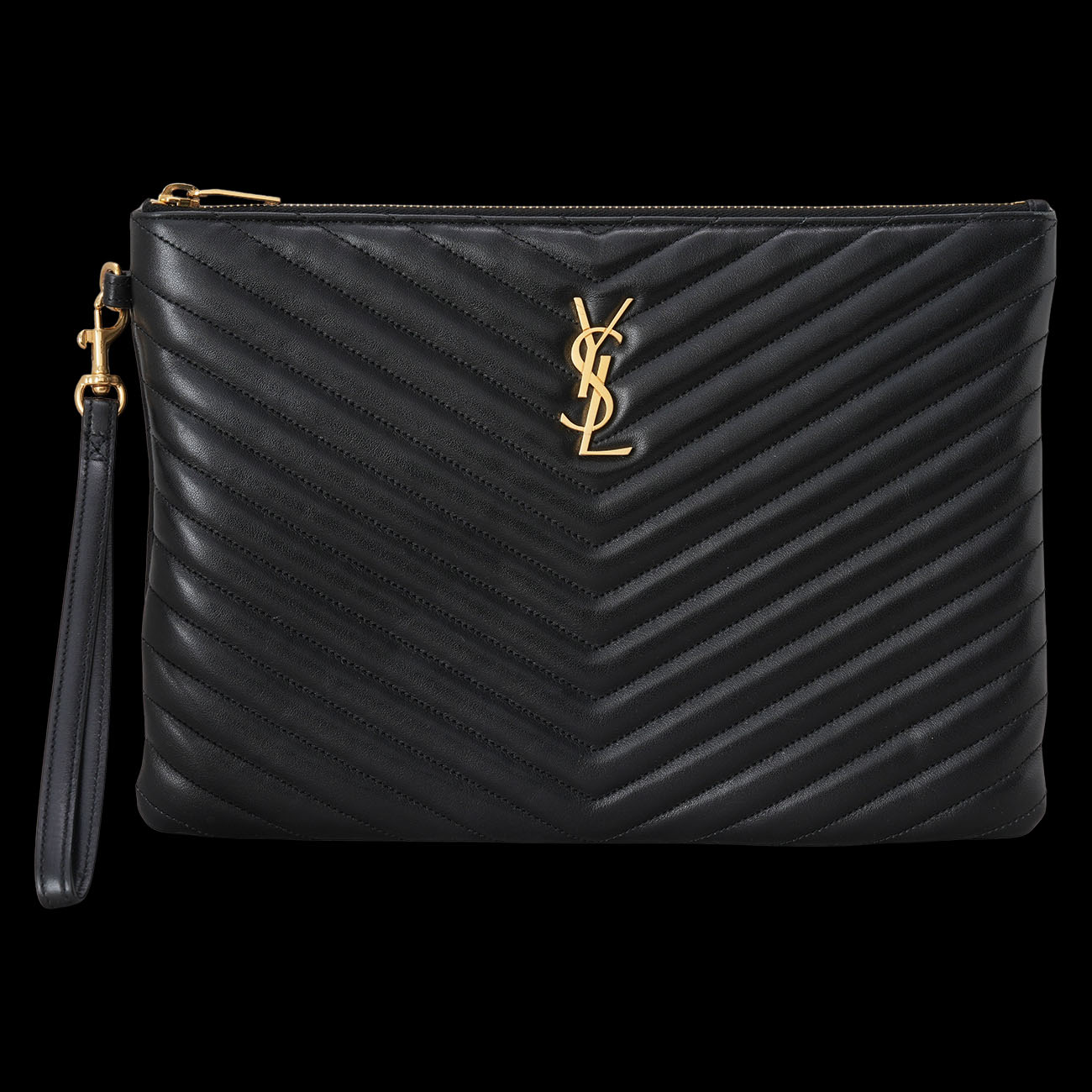 YVES SAINT LAURENT(USED)생로랑 559193 모노그램 쉐브론 클러치